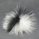 Lana Grossa Pompon en fourrure Finnraccoon | 701-blanc/noir