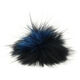 Lana Grossa Pompon en fourrure Finnraccoon | 708-bleu/noir
