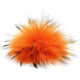 Lana Grossa Pompon en fourrure Finnraccoon | 110-orange/noir