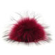 Lana Grossa Pompon en fourrure Finnraccoon | 113-aubergine/noir