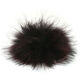 Lana Grossa Pompon en fourrure Finnraccoon | 149-noir/rouge