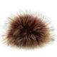Lana Grossa Pompon en fourrure Finnraccoon | 150-bordeaux/nature
