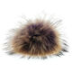 Lana Grossa Pompon en fourrure Finnraccoon | 140-pourpre/brun
