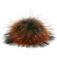 Lana Grossa Pompon en fourrure Finnraccoon | 142-noir/cuivre