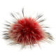 Lana Grossa Pompon en fourrure Finnraccoon | 508-rouge/gris