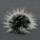 Lana Grossa Pompon en fourrure Finnraccoon | 144-noir/blanc