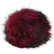 Lana Grossa Pompon en fourrure Renard Bicolor | 301-rose vif/noir