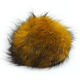 Lana Grossa Pompon en fourrure Renard Bicolor | 302-moutarde/noir
