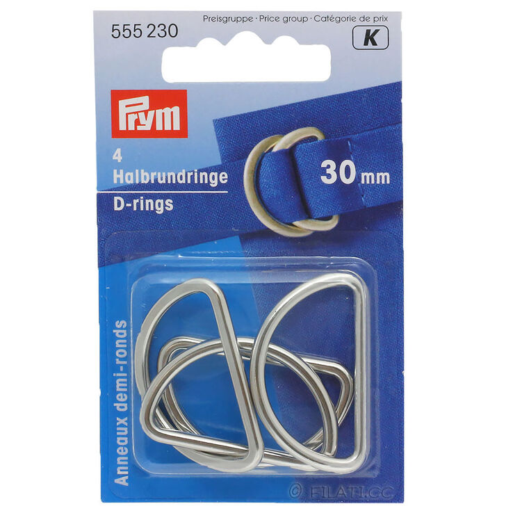 Lana Grossa Anneau en D 555230/30mm | 230-argent