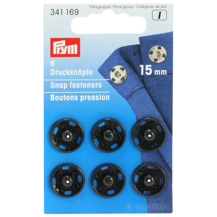 Prym Bouton pression 15mm | 01-noir