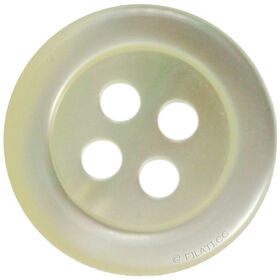 Lana Grossa Bouton nacre 2 trous 14mm