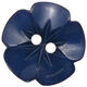 Union Knopf Bouton petite fleur 2 trous 15mm | 68-bleu foncé