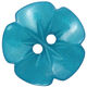 Union Knopf Bouton petite fleur 2 trous 15mm | 70-pétrole
