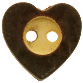 Lana Grossa Bouton, coeur traditionnel 2 trous 12mm