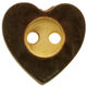 Union Knopf Bouton, coeur traditionnel 2 trous 12mm | 20-brun