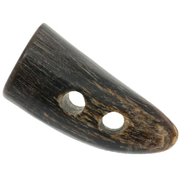 Union Knopf Bouton corne 2 trous 36mm | 22-brun foncé chiné
