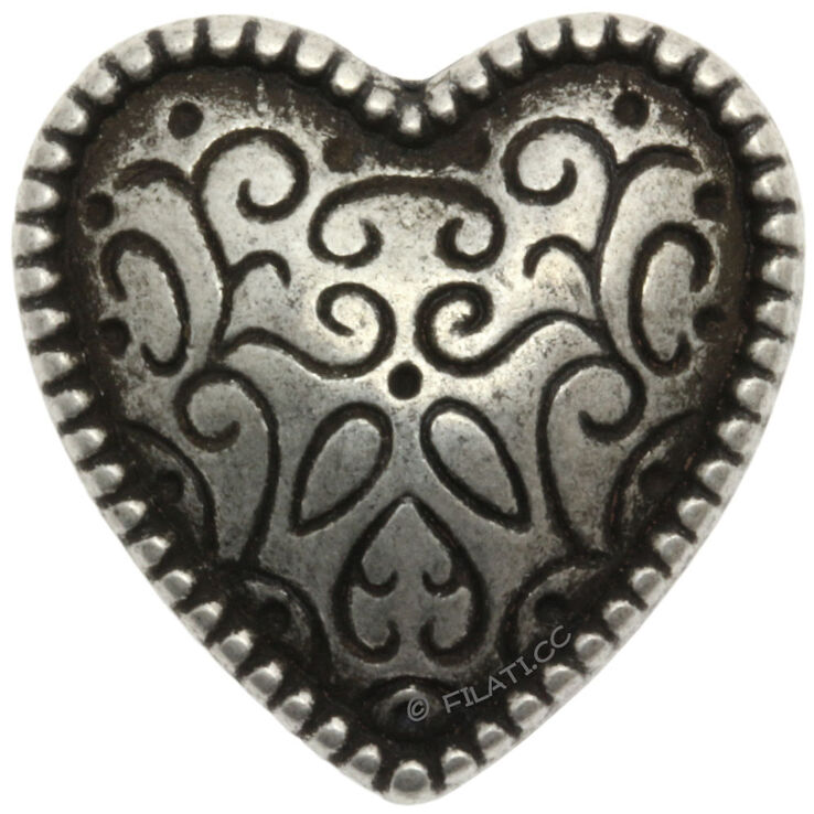 Lana Grossa Bouton traditionnel avec oeillet argenté véritable 20mm | 83-argent