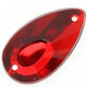 Union Knopf Pierre décorative 18mm | 48-rouge carmin