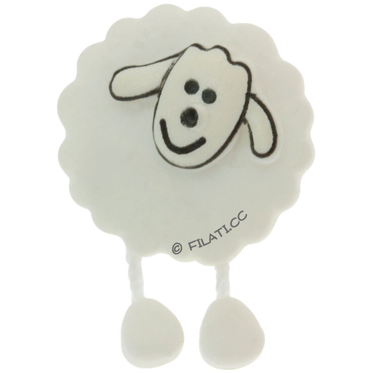 Union Knopf Bouton avec oeillet 18mm | 012-blanc