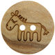 Union Knopf Bouton pour enfants 15mm | 090-Motif de cheval
