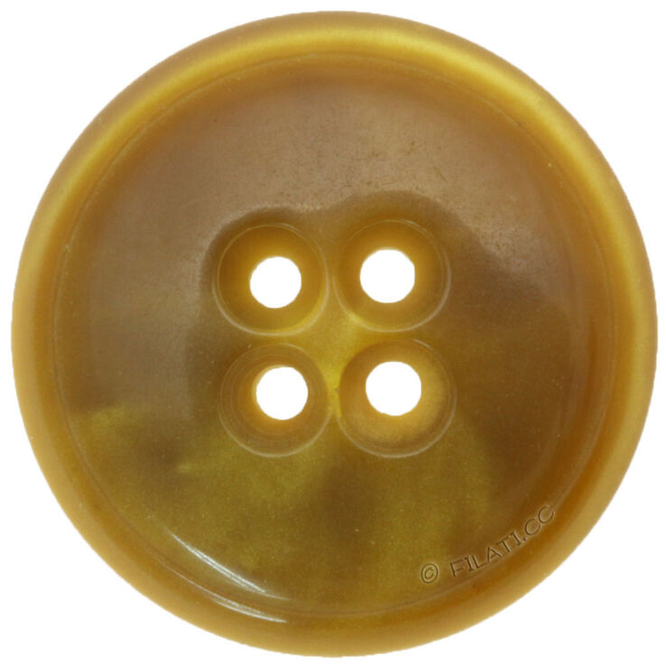 Lana Grossa Bouton en plastique 4 trous 25mm | 40-jaune/beige chiné