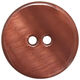 Union Knopf Bouton nacre 2 trous 15mm | 22-brun rouge