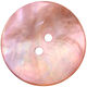 Union Knopf Bouton nacre 2 trous 28mm | 46-rose