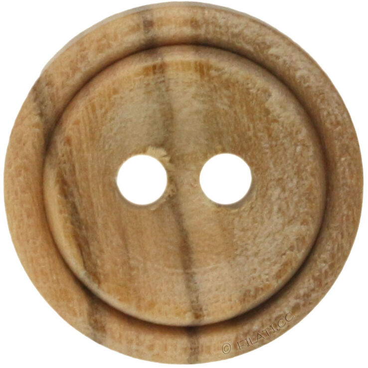 Union Knopf Bouton en bois à 2 trous 18mm | 14