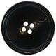 Union Knopf Bouton corne véritable 4 trous 28mm | 80-noir