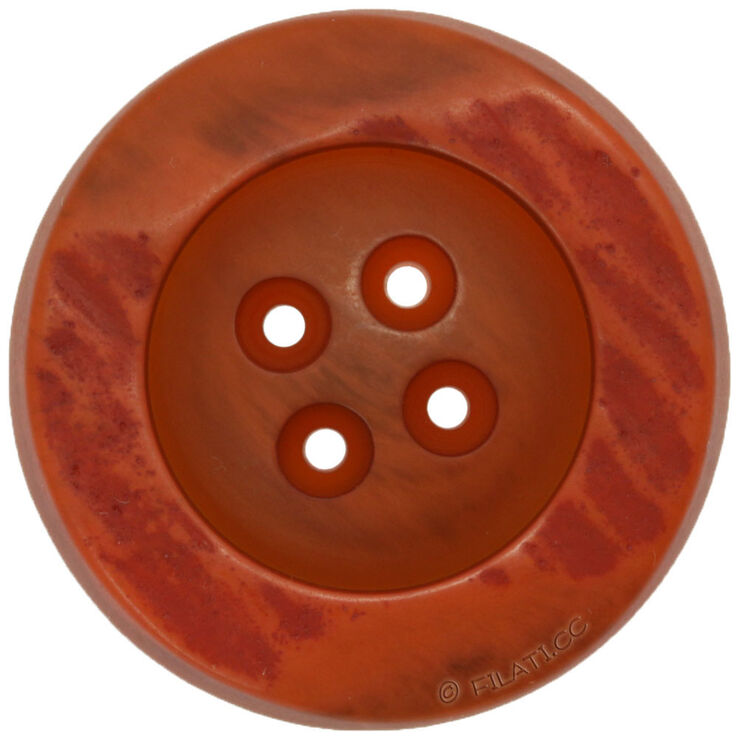 Union Knopf Bouton 4 trous 38mm | 44-brun rouge