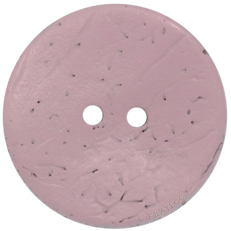 Union Knopf Bouton 2 trous, noix de coco, 23mm | 046-rose