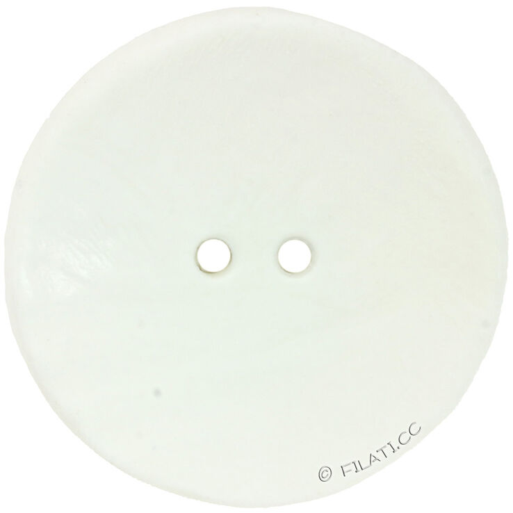 Union Knopf Bouton noix de coco 2 trous 40mm | 012-blanc