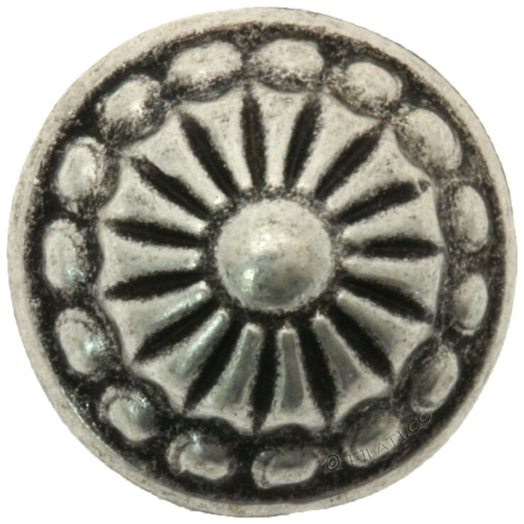 Union Knopf Bouton avec oeillet métal argenté véritable 12mm | 83-argent
