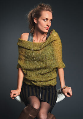 PULL AVEC DES MANCHES À VOLANTS Silkhair Melange de Lana Grossa