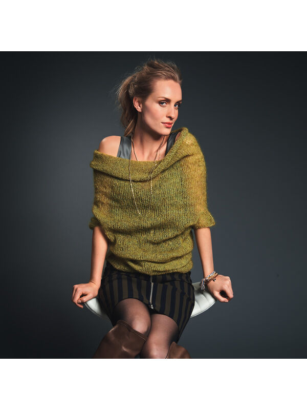 Lana Grossa PULL AVEC DES MANCHES À VOLANTS Silkhair Melange