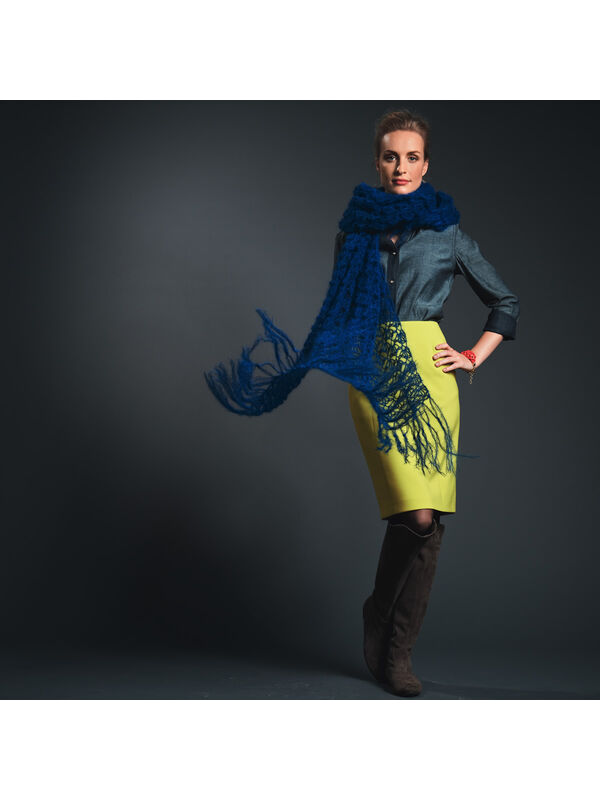 Lana Grossa ÉTOLE EN MOTIF COQUILLE Silkhair Melange
