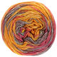 Lana Grossa ALTA MODA COTOLANA Print | 109-jaune soleil/orange/olive clair/gris/rouge antique/rouge tomate