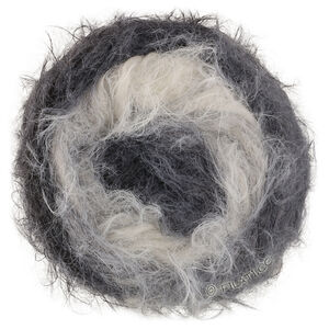 Lana Grossa BASTA MISTA | 109-blanc/gris clair/gris moyen/gris foncé/anthracite