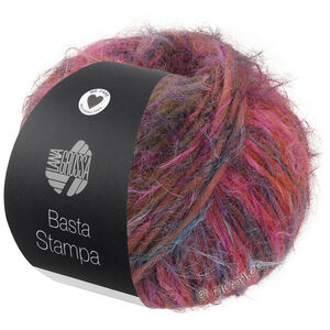 Lana Grossa BASTA STAMPA | 207-moutarde/rose vif/fuchsia/turquoise/gris foncé