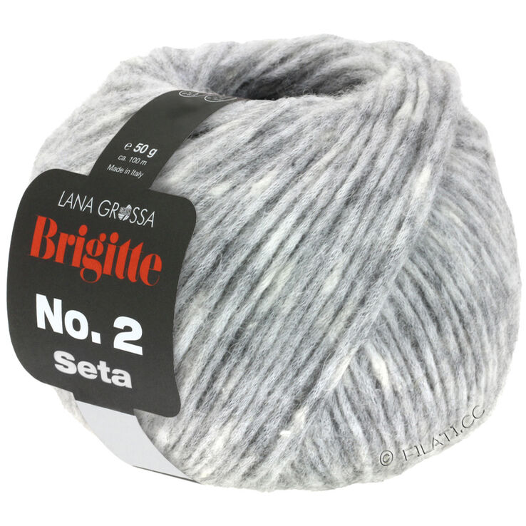 Lana Grossa BRIGITTE NO. 2 Seta | 01-gris clair chiné