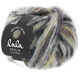 Lana Grossa BRUSHY Uni/Print (lala BERLIN) | 104-écru/jaune sable/anthracite/brun gris