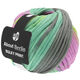 Lana Grossa BULKY Print (ABOUT BERLIN) | 106-gris foncé/lilas/vert jaune/vert clair
