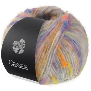 Lana Grossa CASSATA | 12-gris clair/violet/bleu saphir/jaune tendre/rose gris/pêche