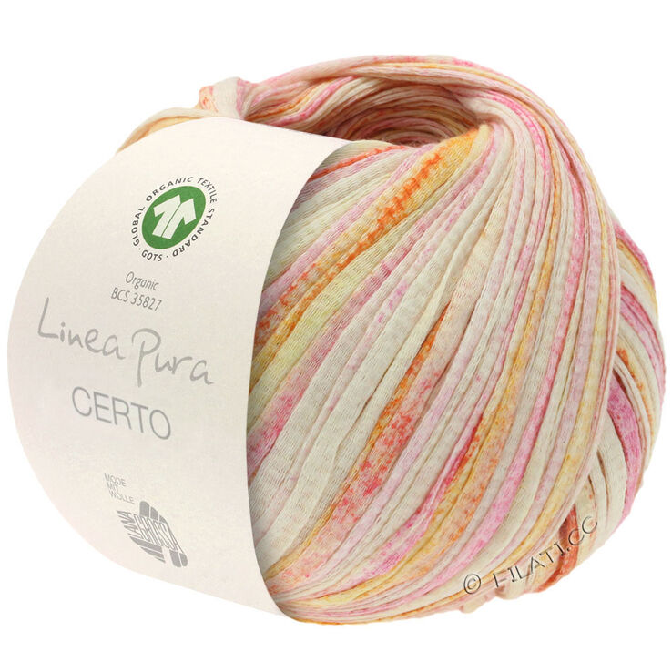 Lana Grossa CERTO Print (Linea Pura) | 101-rose vif/orange jaune/rouge/nature