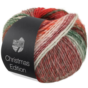 Lana Grossa CHRISTMAS EDITION BIG | 202-rouge gris/rouge/écru/rouge noir/Blanc rouge/orange/vert foncé/vert blanc/gris foncé/rouge foncé rayé