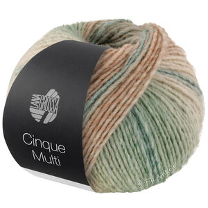Lana Grossa CINQUE MULTI | 12-gris clair/gris vert/grège/turquoise/gentiane chiné