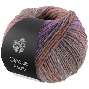 Lana Grossa CINQUE MULTI | 18-brun foncé/bois de rose/gris/grège/anthracite/lilas chiné