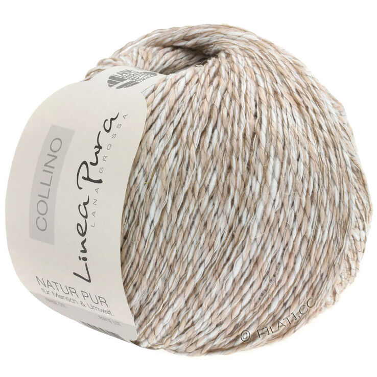 Lana Grossa COLLINO (Linea Pura) | 01-blanc/beige/brun clair