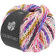 Lana Grossa COLORTWIST | 12-écru/rose vif/gris clair/jaune moutarde/gris/pourpre