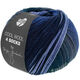 Lana Grossa COOL WOOL 4 SOCKS PRINT II | 7795-bleu acier/gris clair/bleu d'encre/bleu nuit/violet bleu/gris